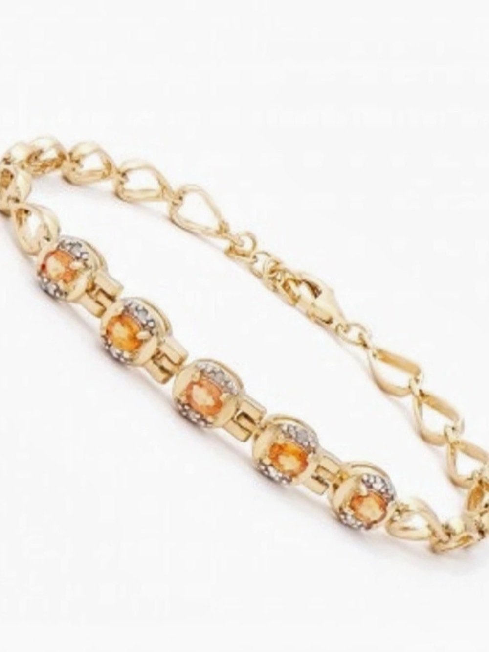 Organic Sapphire and Diamond Bracelet in 18 karat gold. New purchased from polic